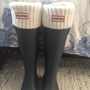 Hunter "Original Tall" Gray Rain boot size 9
